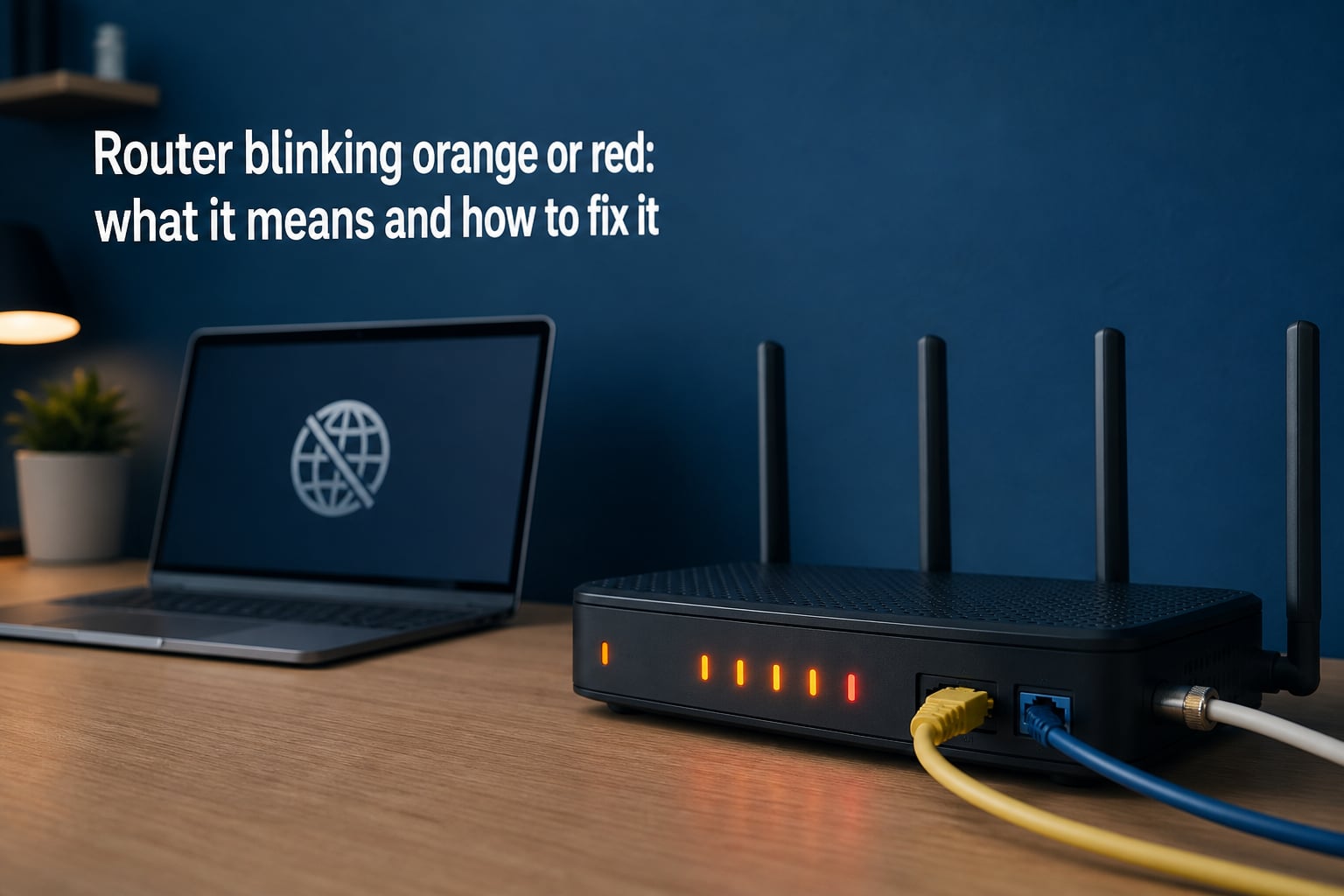 Router blinking orange or red: what it means and how to fix it
