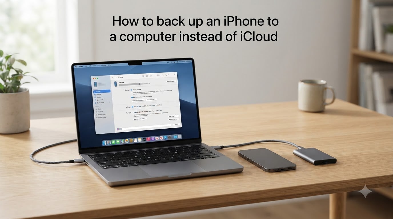 How to back up an iPhone to a computer instead of iCloud