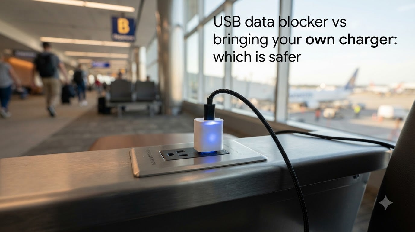 USB data blocker vs bringing your own charger: which is safer