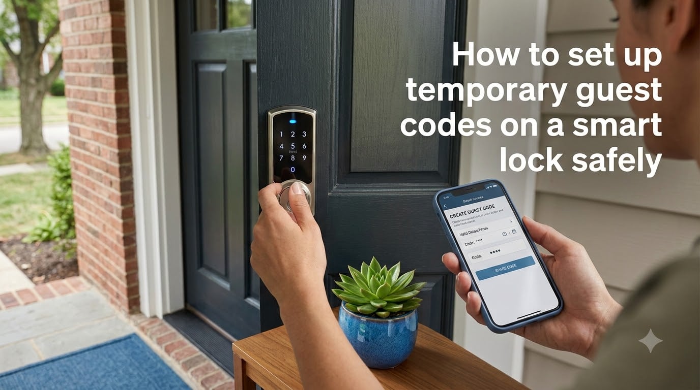 How to set up temporary guest codes on a smart lock safely