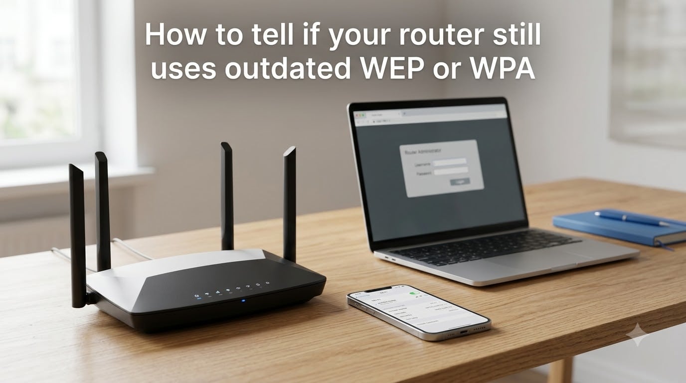 How to tell if your router still uses outdated WEP or WPA