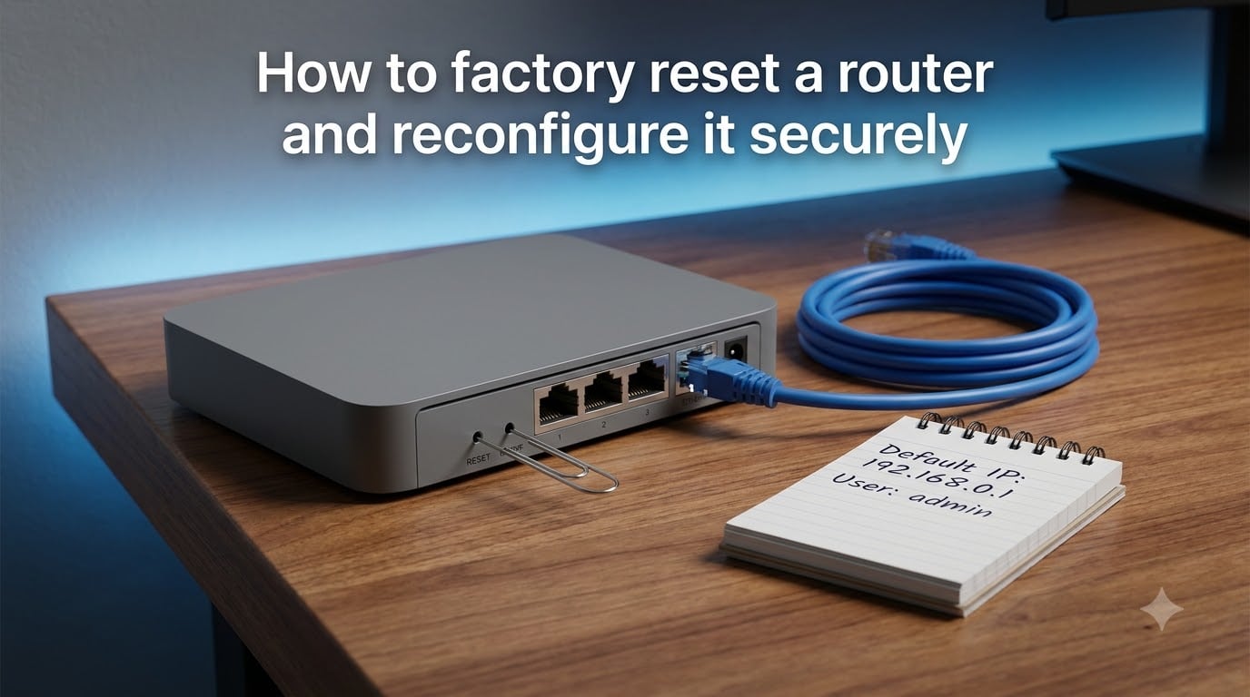How to factory reset a router and reconfigure it securely