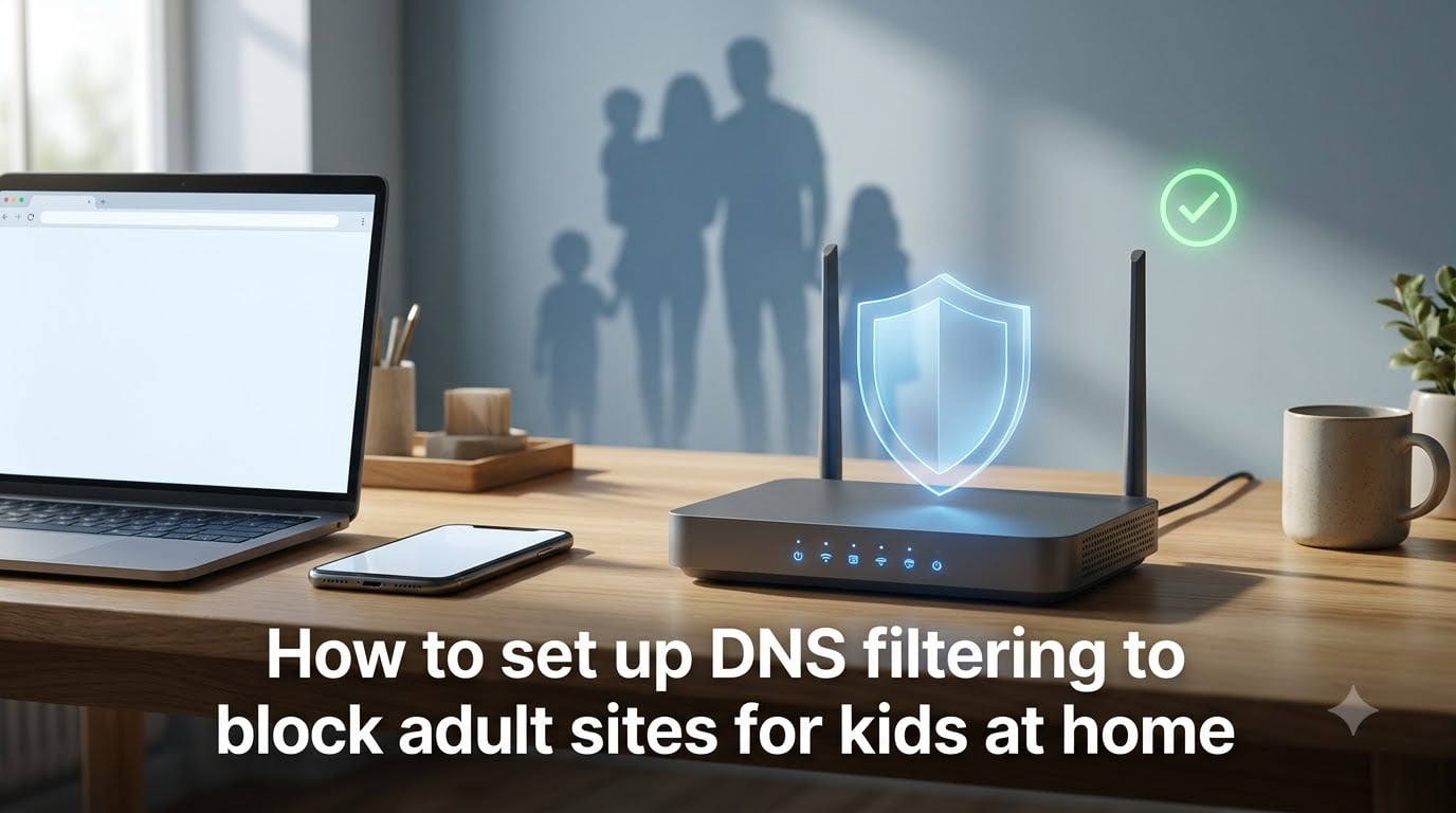How to set up DNS filtering to block adult sites for kids at home