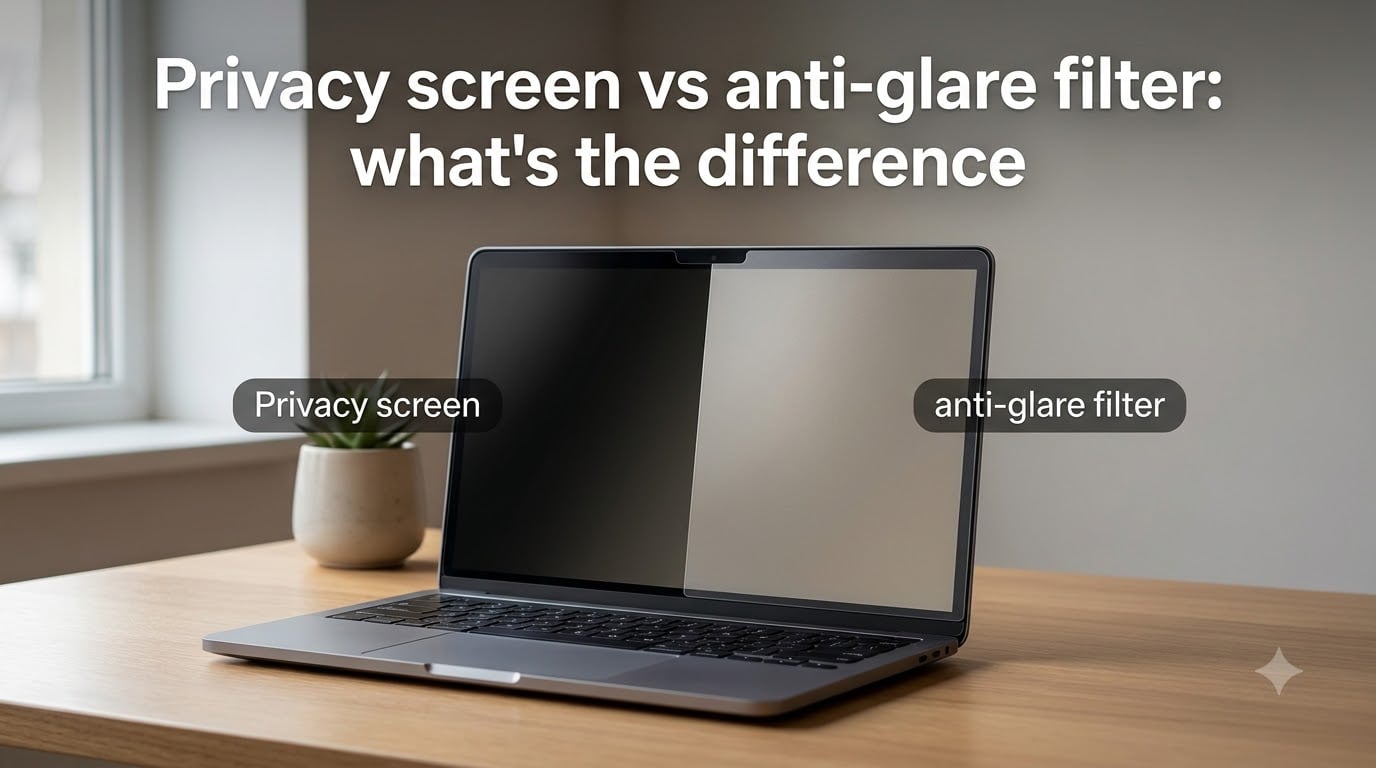 Privacy screen vs anti-glare filter: what's the difference