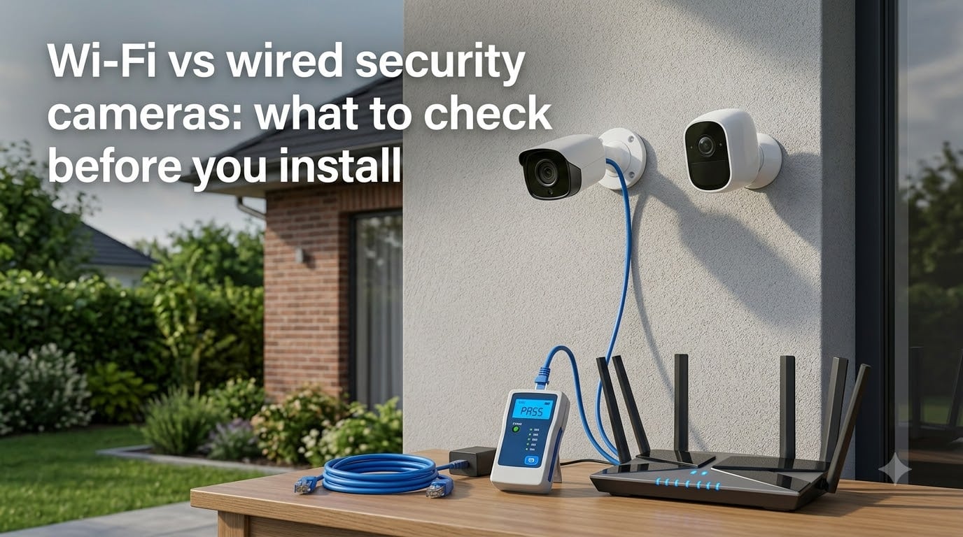 Wi-Fi vs wired security cameras: what to check before you install
