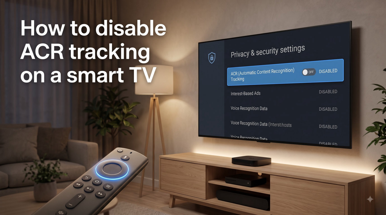 How to disable ACR tracking on a smart TV