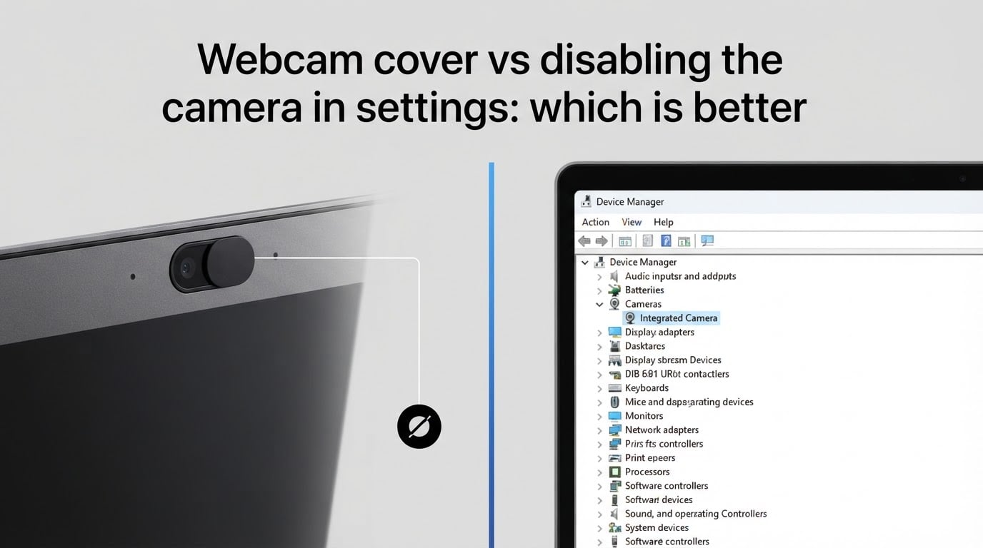 Webcam cover vs disabling the camera in settings: which is better