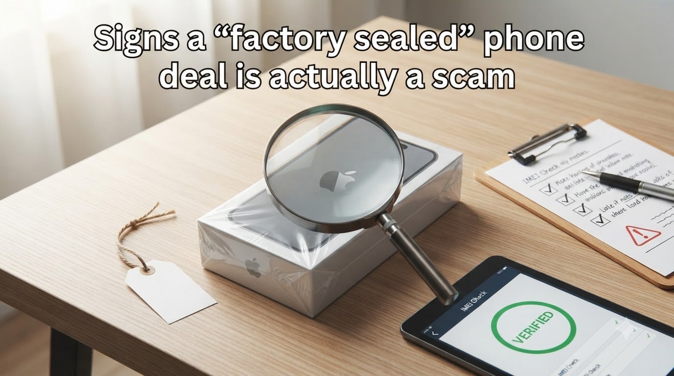 Signs a "factory sealed" phone deal is actually a scam
