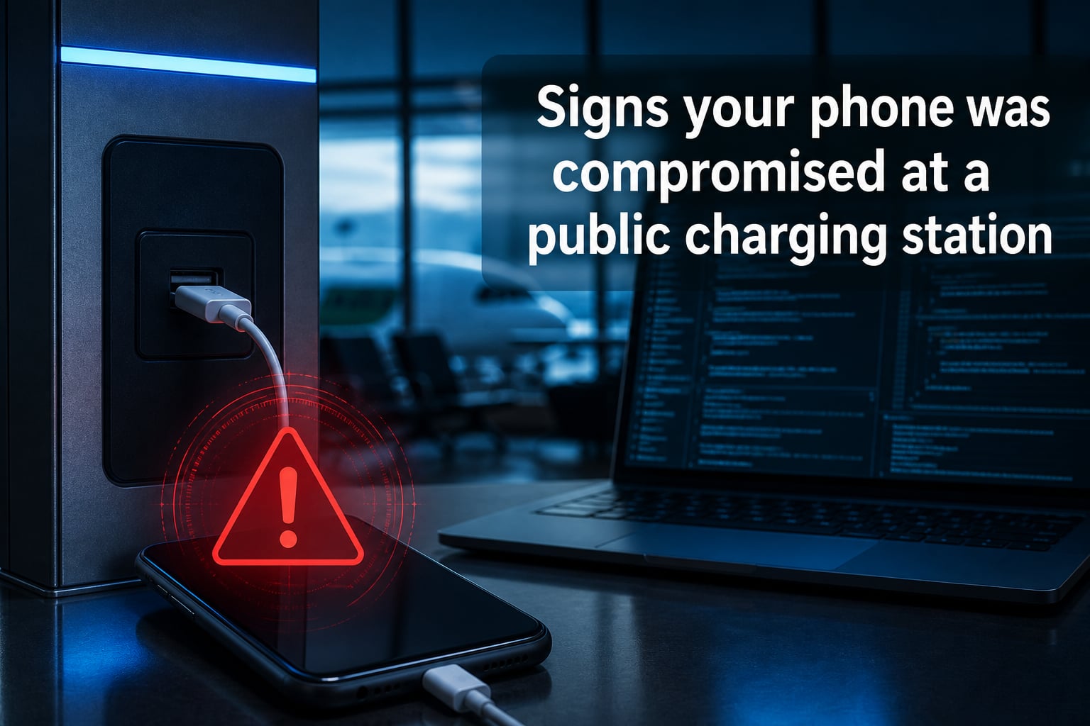 Signs your phone was compromised at a public charging station