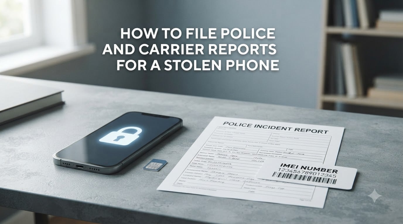 How to file police and carrier reports for a stolen phone