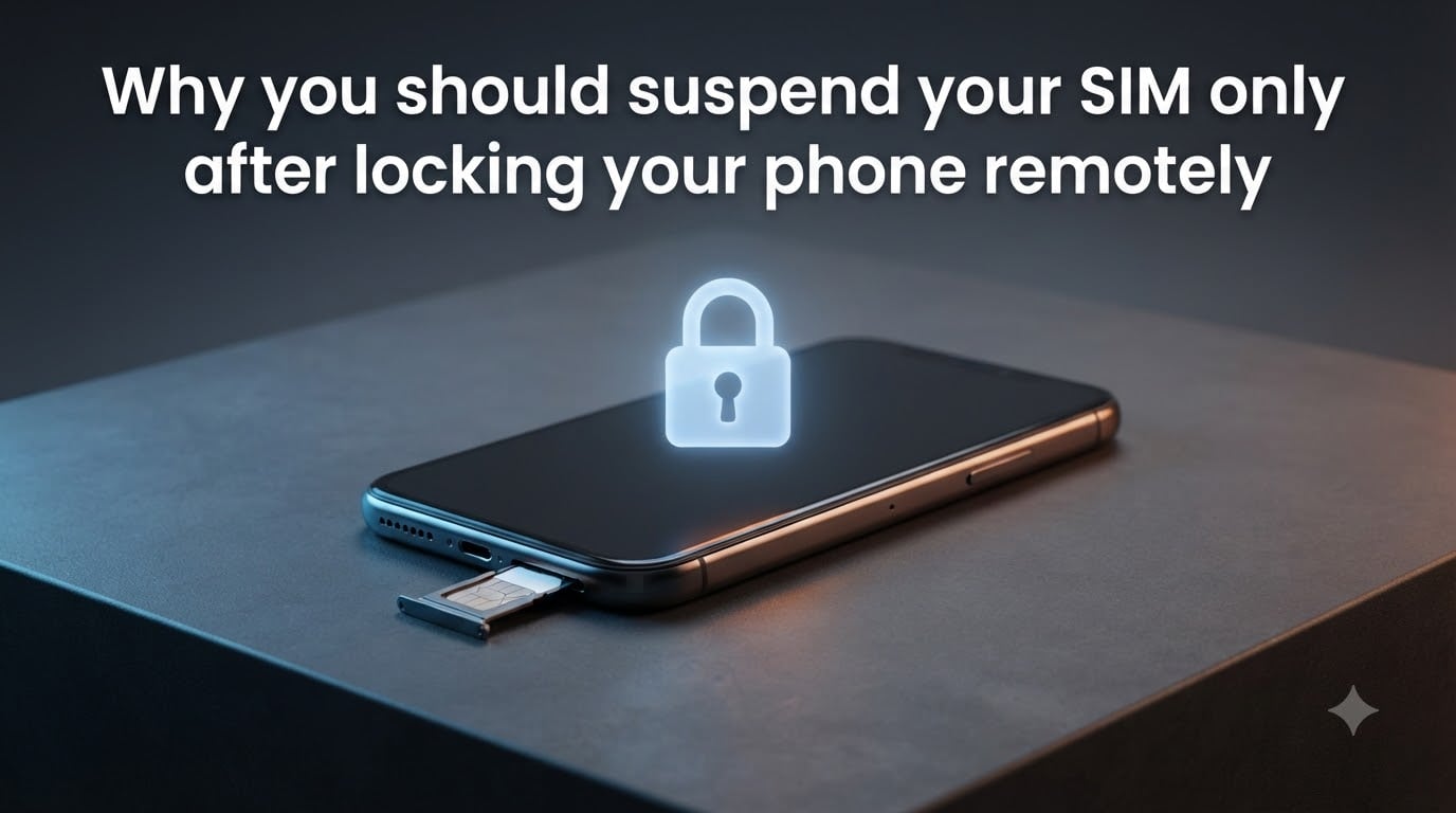 Why you should suspend your SIM only after locking your phone remotely