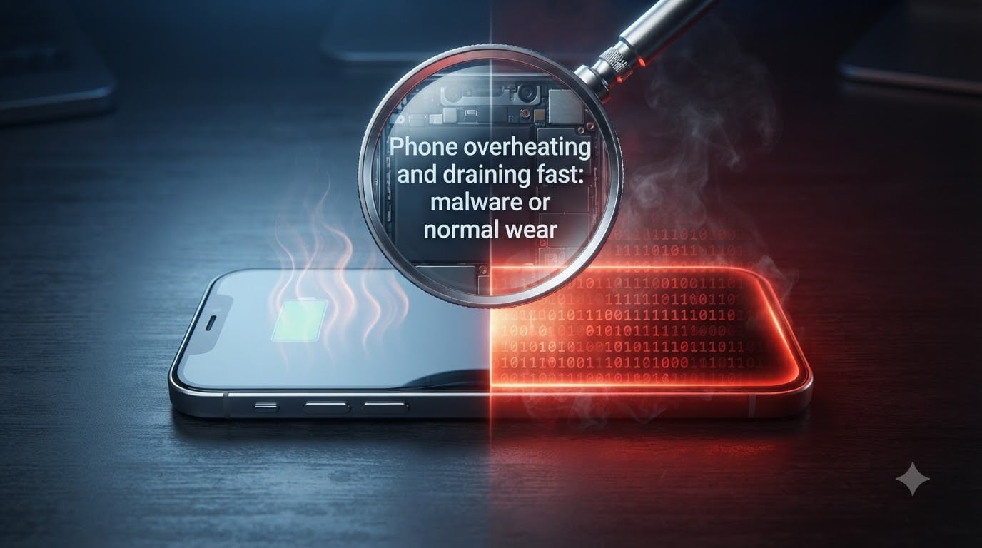 Phone overheating and draining fast: malware or normal wear