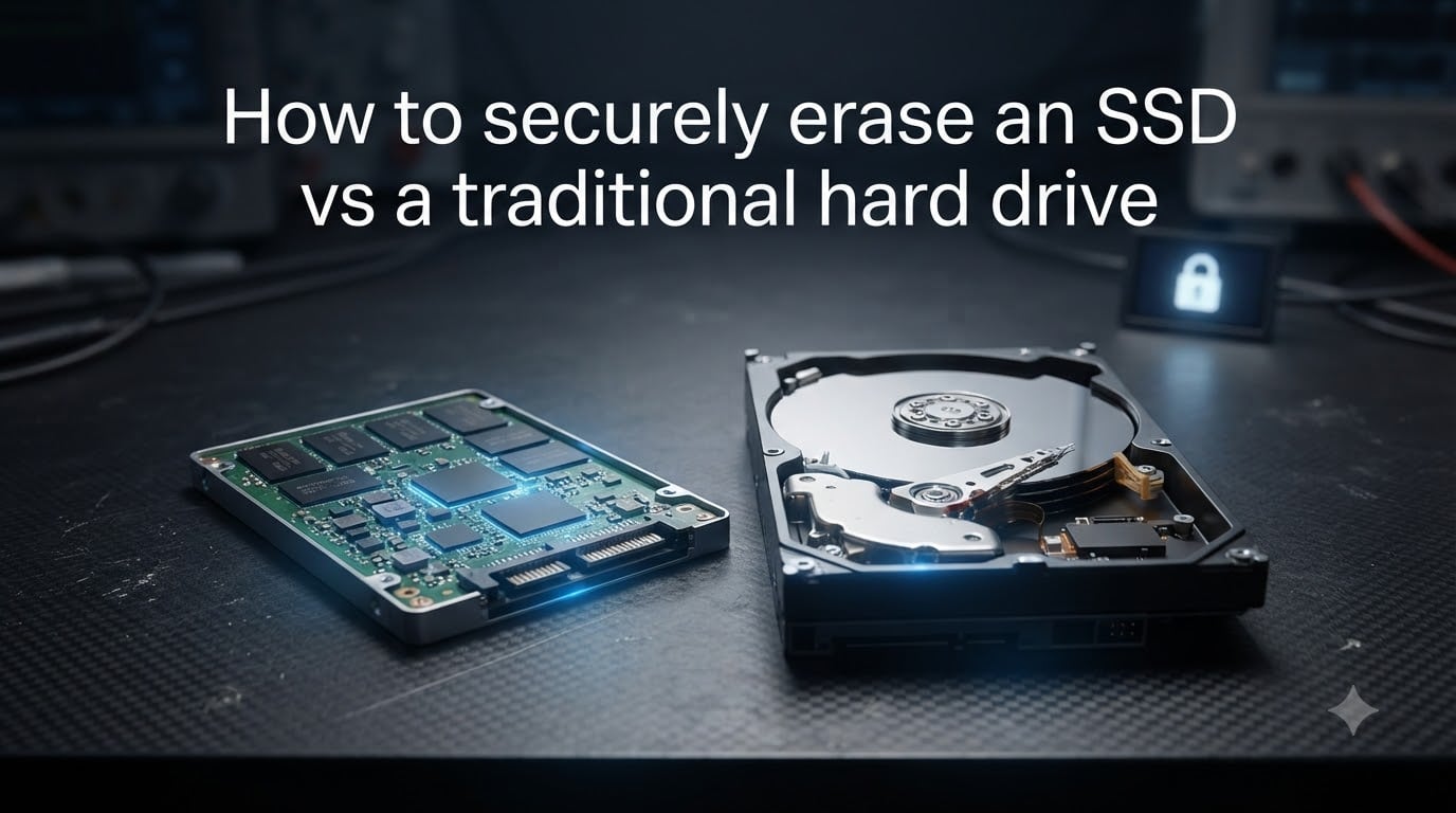 How to securely erase an SSD vs a traditional hard drive