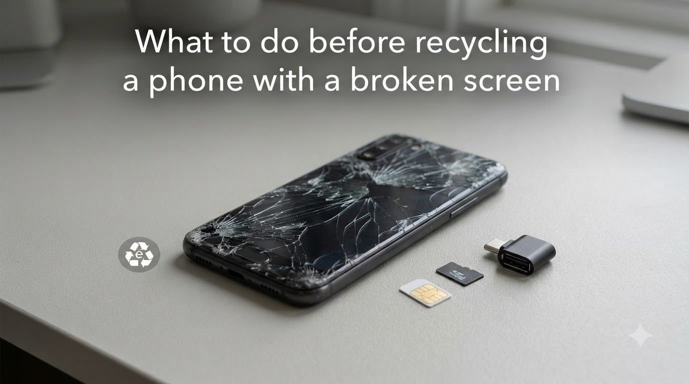 What to do before recycling a phone with a broken screen