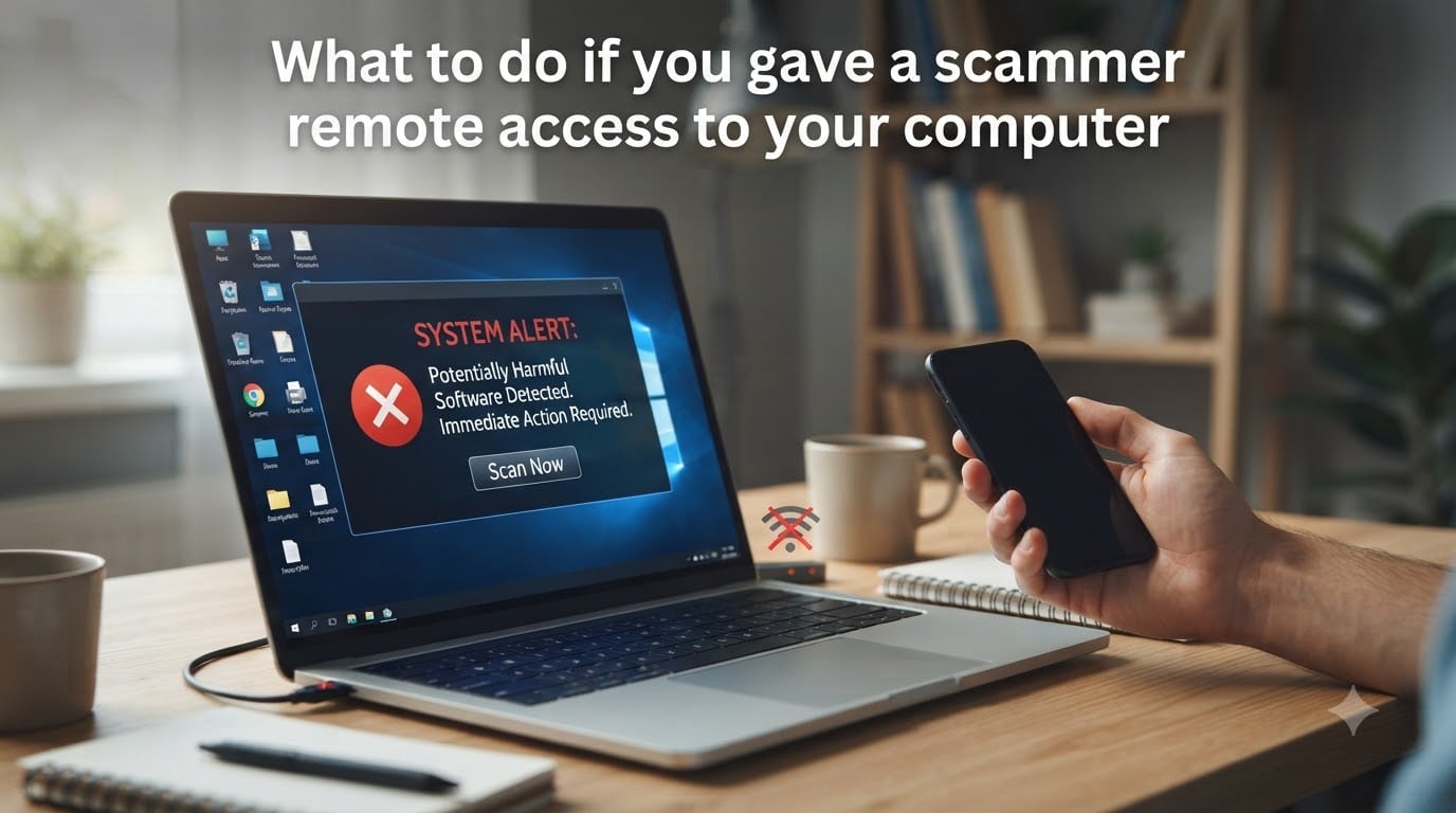 What to do if you gave a scammer remote access to your computer