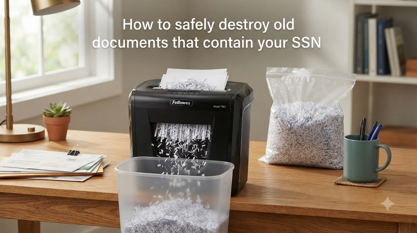 How to safely destroy old documents that contain your SSN