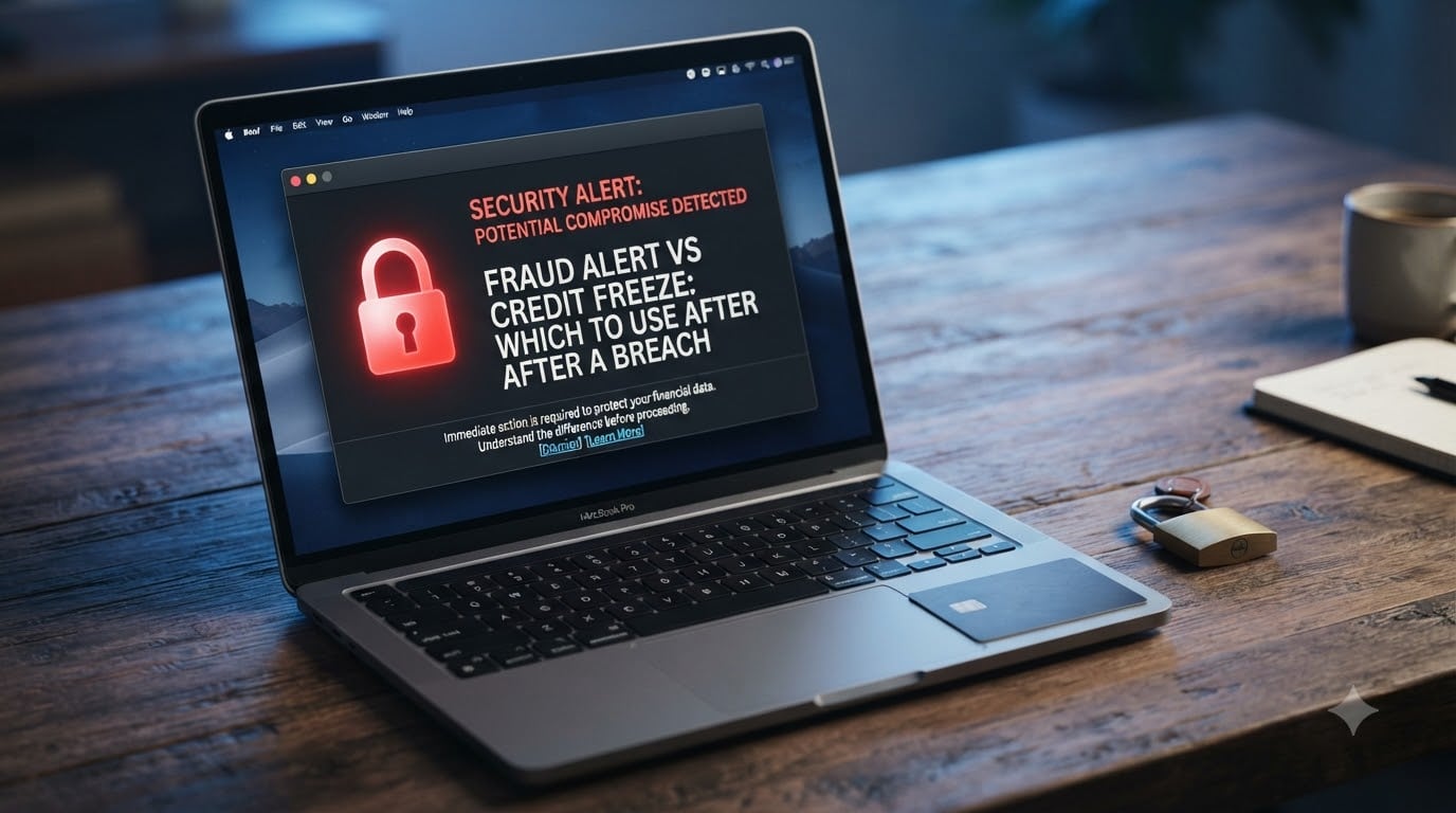 Fraud alert vs credit freeze: which to use after a breach