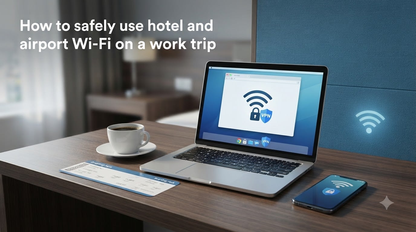 How to safely use hotel and airport Wi-Fi on a work trip