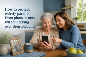 How to protect elderly parents from phone scams without taking over their accounts