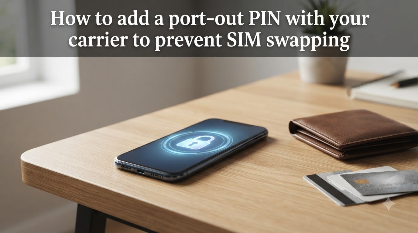 How to add a port-out PIN with your carrier to prevent SIM swapping