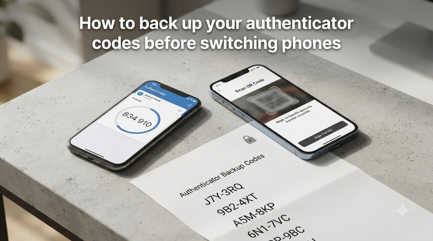 How to back up your authenticator codes before switching phones