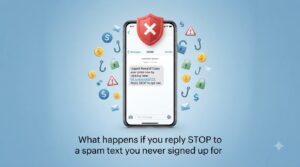 What happens if you reply STOP to a spam text you never signed up for