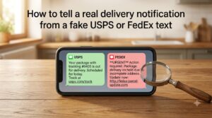 How to tell a real delivery notification from a fake USPS or FedEx text
