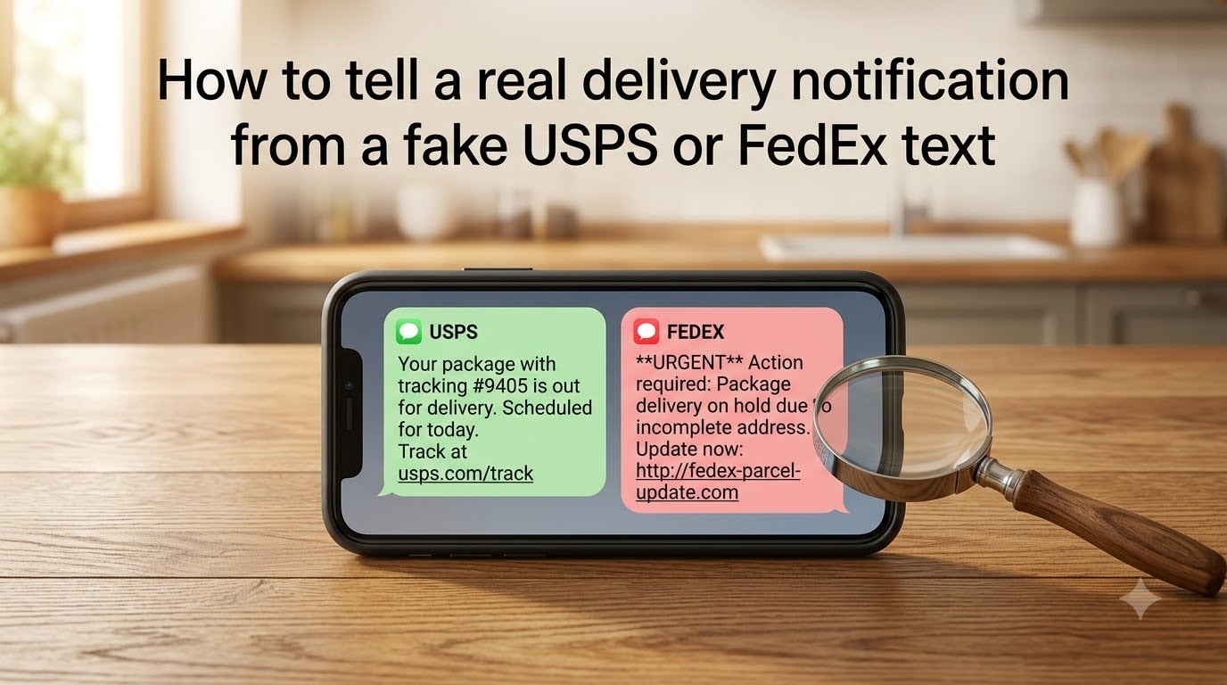 How to tell a real delivery notification from a fake USPS or FedEx text