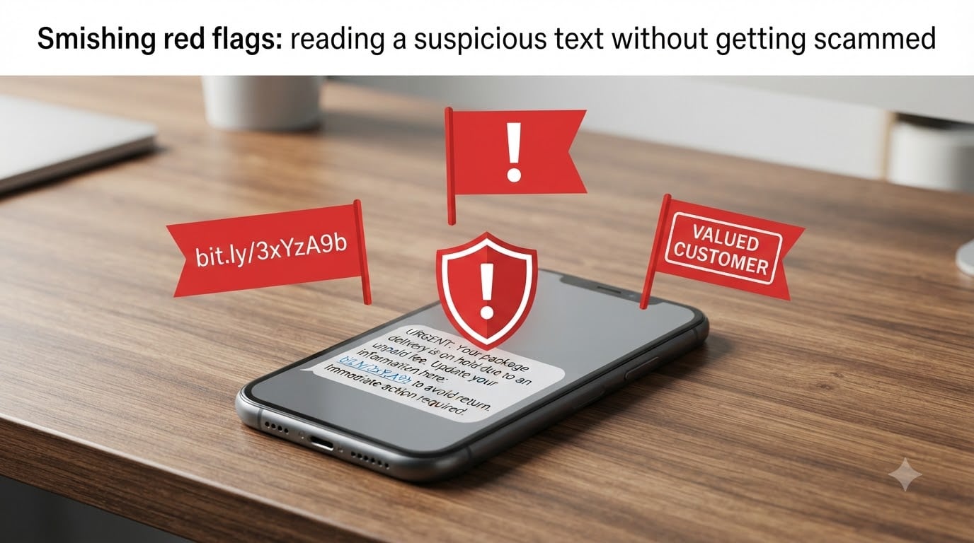 Smishing red flags: reading a suspicious text without getting scammed