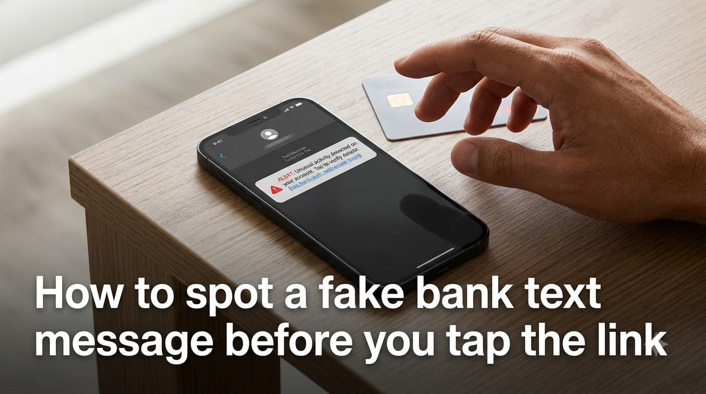 How to spot a fake bank text message before you tap the link