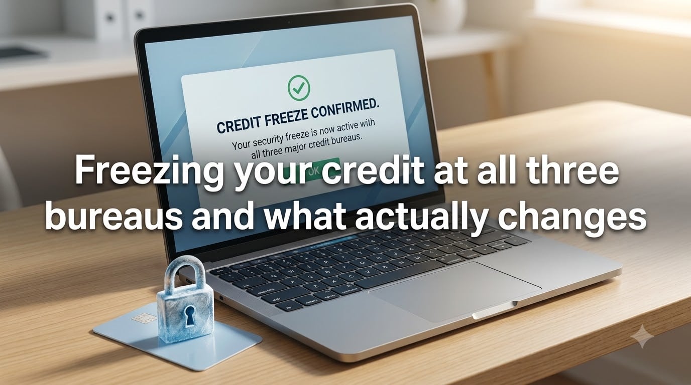 Freezing your credit at all three bureaus and what actually changes